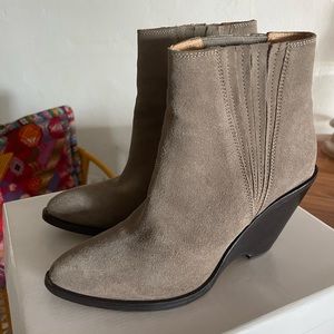 Taupe Park Suede Booties